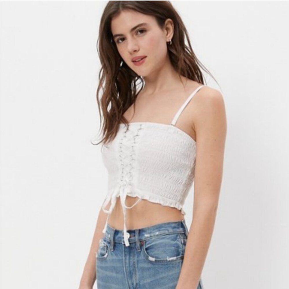 AE American Eagle Lace-Up Tube Top
